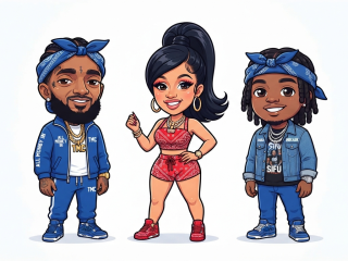 Nipsey Hussle, Cardi B, & Bino Rideaux