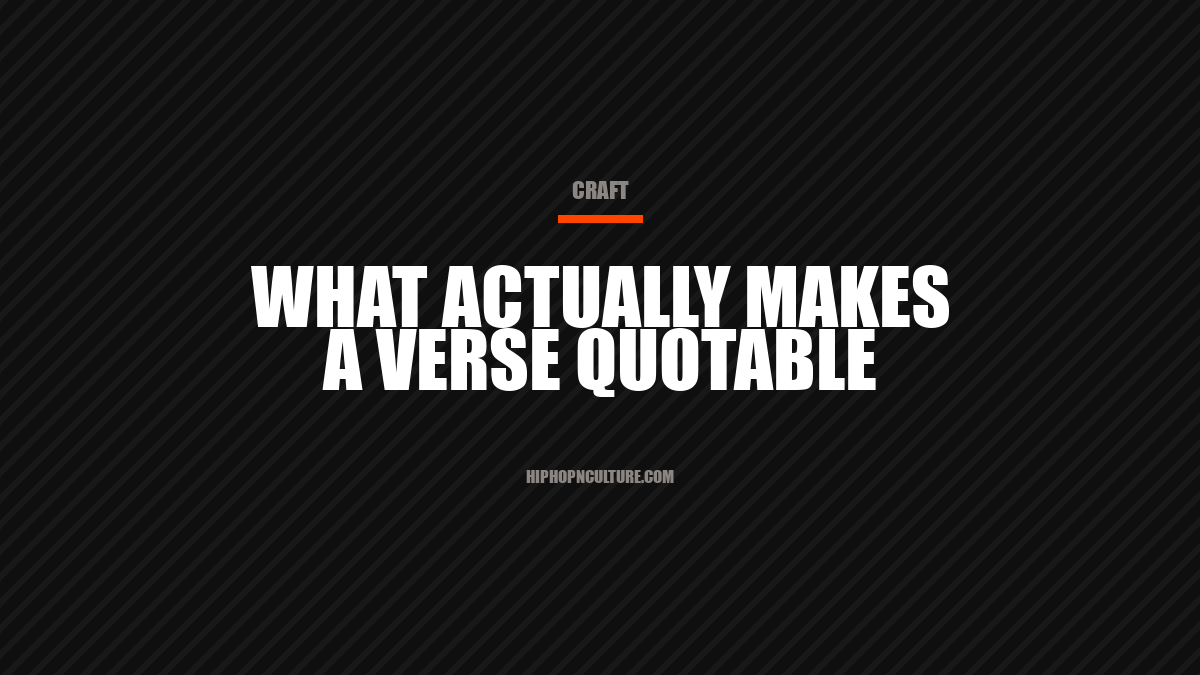 What actually makes a verse quotable